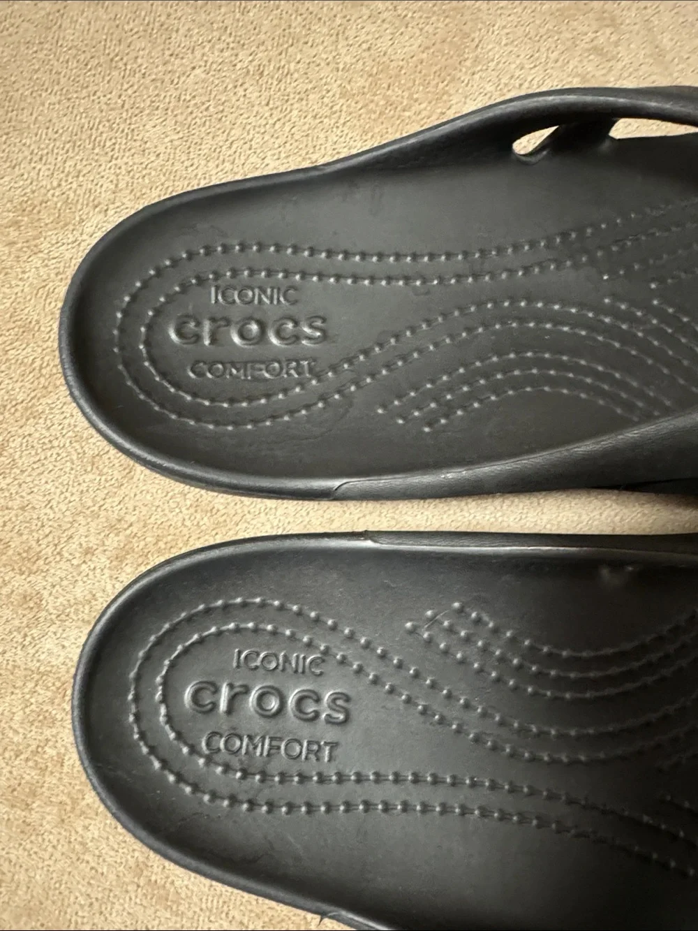 CROCS Women’s Black Comfort Flip-Flops